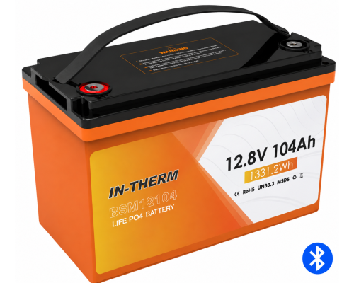 Акумулятор IN-THERM/BLUESUN 12 V 104 Ah з Bluetooth